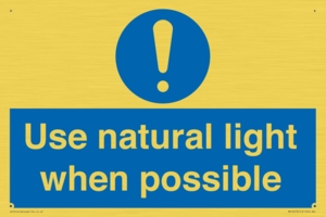 Use natural light when possible